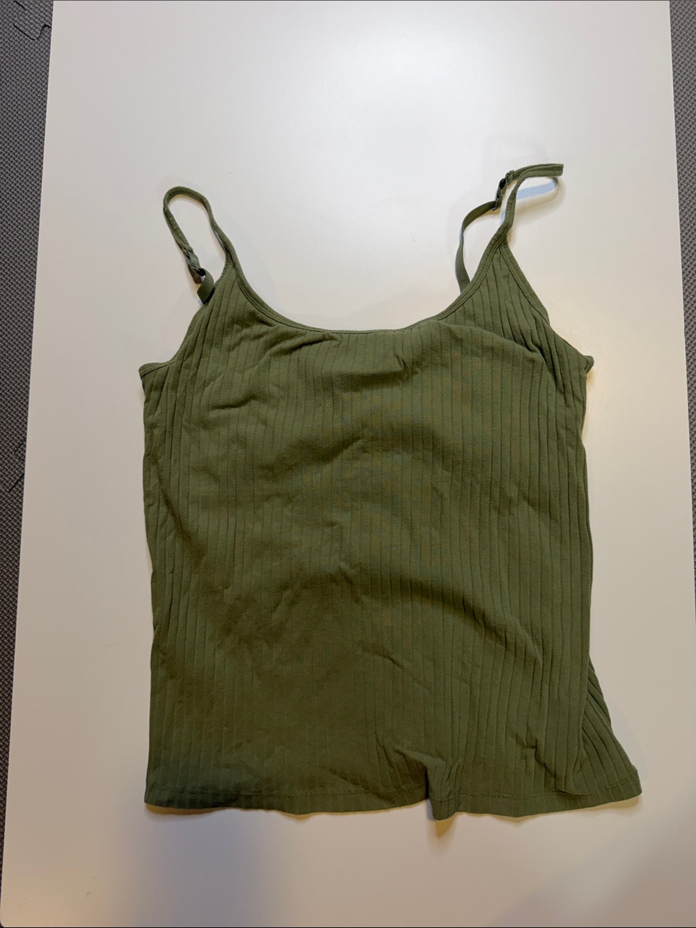 Old Navy Olive Ribbed Cami Tank Top